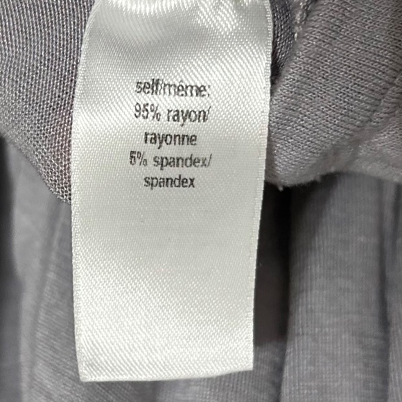 Maurice's Blouse L Gray Faux Wrap Black Tie 3/4 Sleeve V Neck Casual Popover Top - Picture 7 of 8